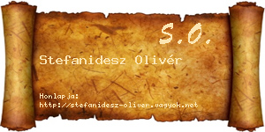 Stefanidesz Olivér névjegykártya