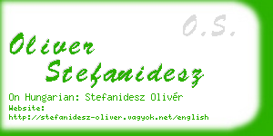 oliver stefanidesz business card