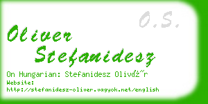 oliver stefanidesz business card